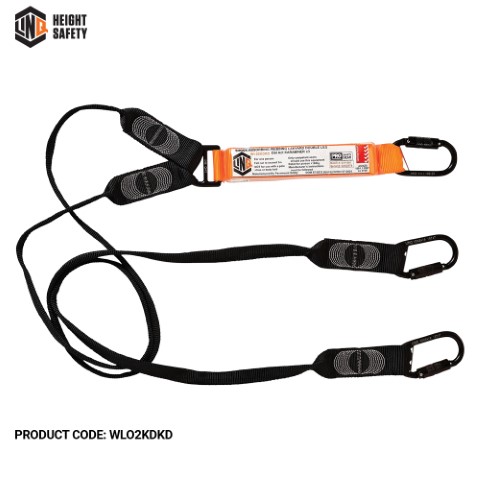 LINQ WEBBING LANYARD DBL LEG; 3 X DBL ACTION KARABINER